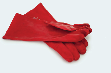 Brown/ Red PVC Gloves